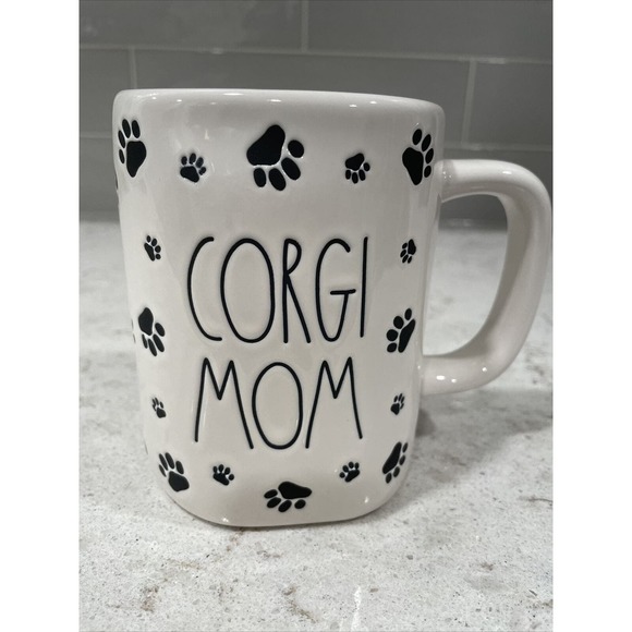CORGI MOM New 2024 Rae Dunn Mug Dog Mom Welsh Corgi Mother’s Day Paw Print - Picture 1 of 3